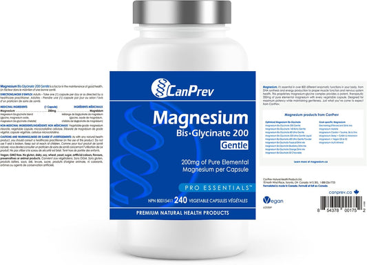 CanPrev Magnesium Bis - Glycinate 200 Gentle - 240 capsules - Vitamin Tree