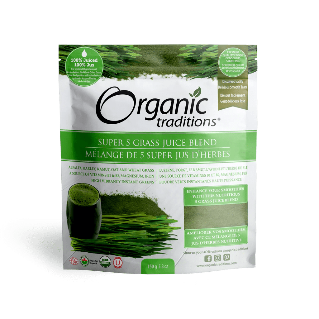 Organic Traditions Super 5 Grass Juice Blend