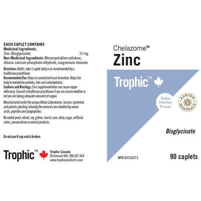 Trophic Zinc Chelazome 15mg