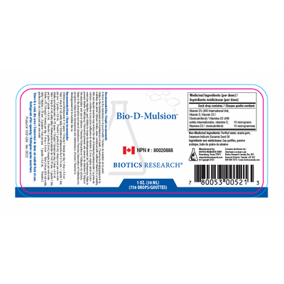 Biotics Research Bio - D - Mulsion 400 - Vitamin Tree