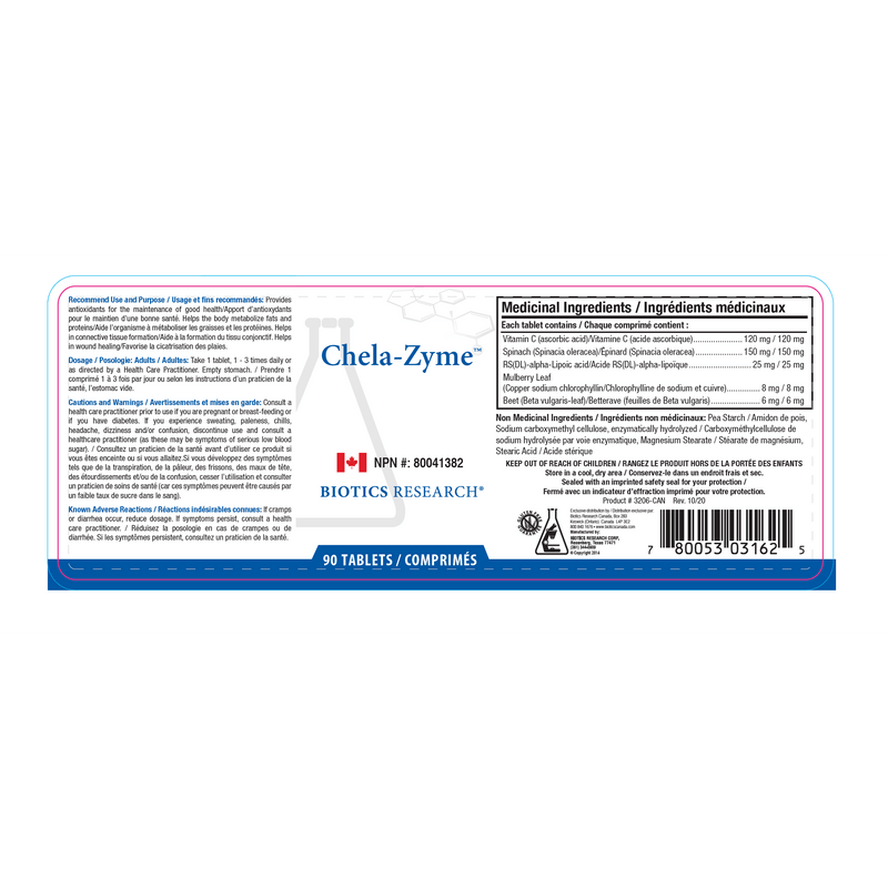 Biotics Research CHELA - ZYME - Vitamin Tree