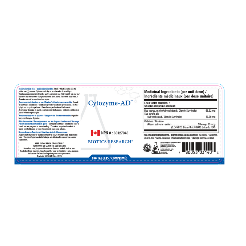 Biotics Research Cytozyme-AD (Adrenal)