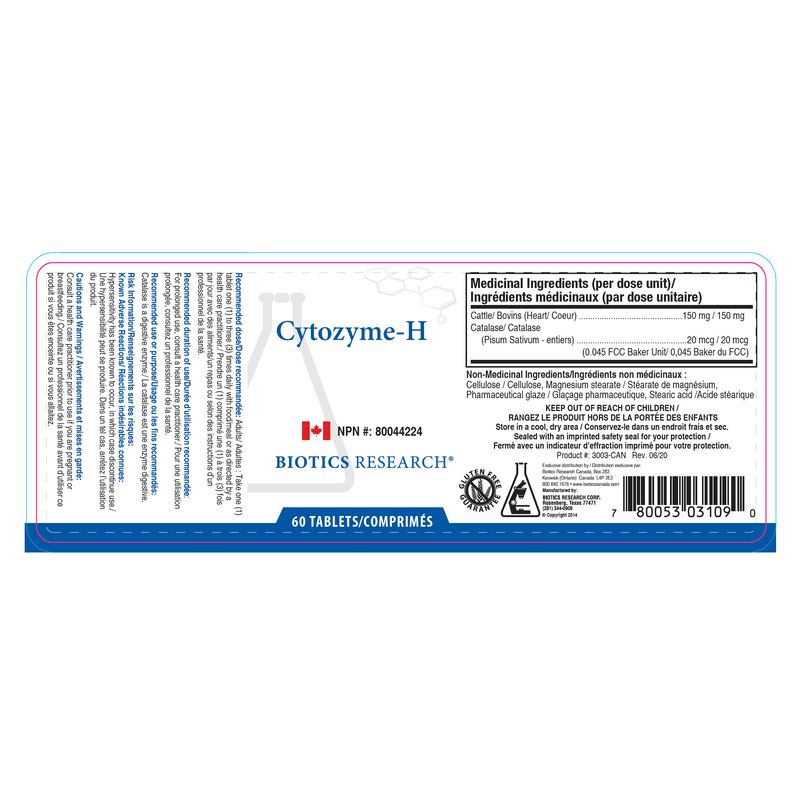 Biotics Research Cytozyme - H (Heart) - Vitamin Tree