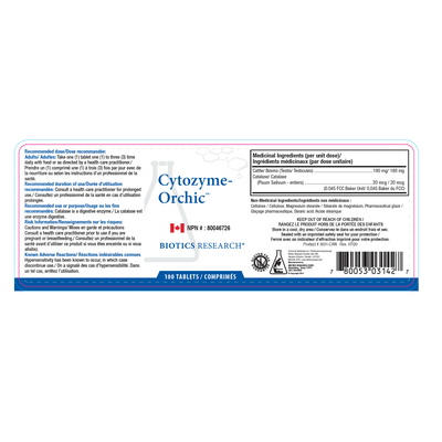 Biotics Research Cytozyme - Orchic (Male) - Vitamin Tree