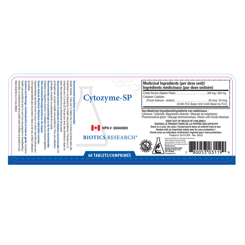 Biotics Research Cytozyme - SP (spleen) - Vitamin Tree