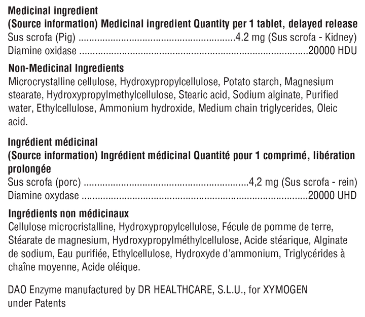 XYMOGEN HistDAO 60 Capsules | Vitamin Tree