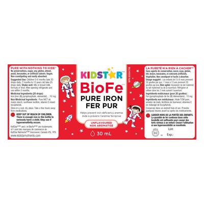 KidStar Nutrients BioFe Pure Iron Drops - Vitamin Tree