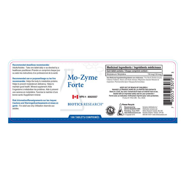 Biotics Research Mo - Zyme Forte - Vitamin Tree