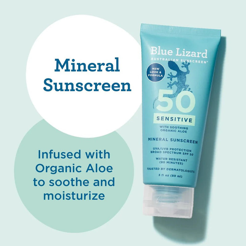 Blue Lizard Sensitive Mineral SPF 50 Sunscreen Lotion - Vitamin Tree