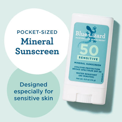 Blue Lizard Sensitive Mineral SPF 50 Sunscreen Stick - Vitamin Tree
