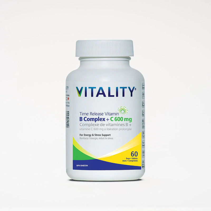 Vitality Products Time Release B Complex + C 600 mg