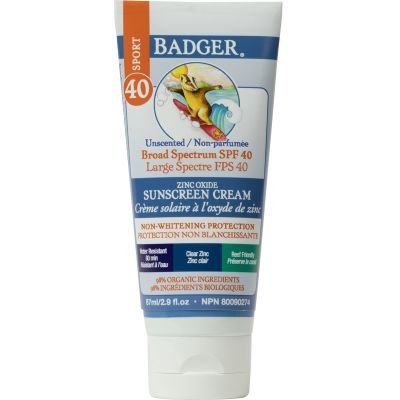 Badger Sport Sunscreen Clear Zinc SPF 40
