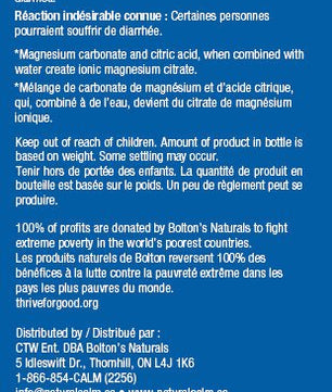 Natural Calm Magnesium Citrate Powder - Vitamin Tree