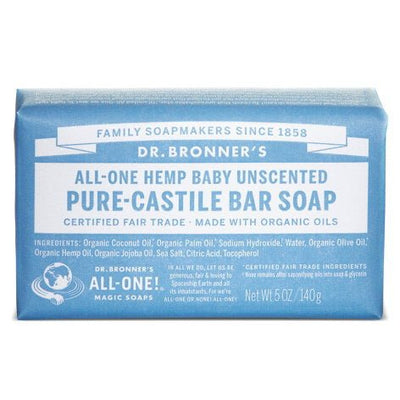 Dr. Bronner's Pure-Castile Bar Soap - Baby Unscented