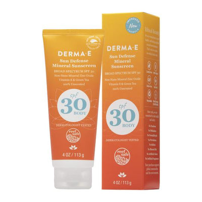 Derma E Natural Mineral Oil-Free Sunscreen - SPF30 Body