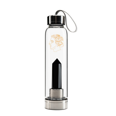 MYSIA Crystal Infused Water Bottles - Black Obsidian