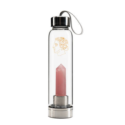 MYSIA Crystal Infused Water Bottles - Rose Quartz