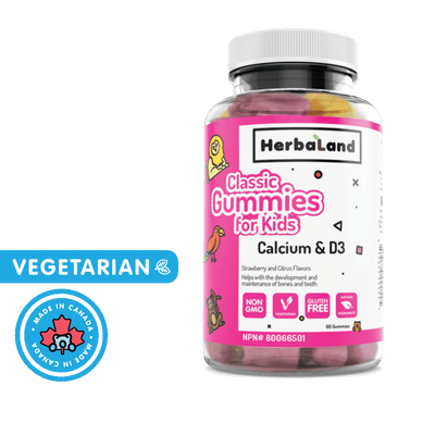 Herbaland Classic Gummies for Kids - Calcium and D3