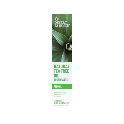 Desert Essence Tea Tree Oil Toothpaste - Fennel
