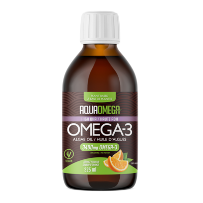 AquaOmega Vegan Plant-Based Omega-3 - Liquid - Orange