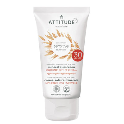 Attitude Sensitive Skin Moisturizer Mineral Sunscreen SPF 30