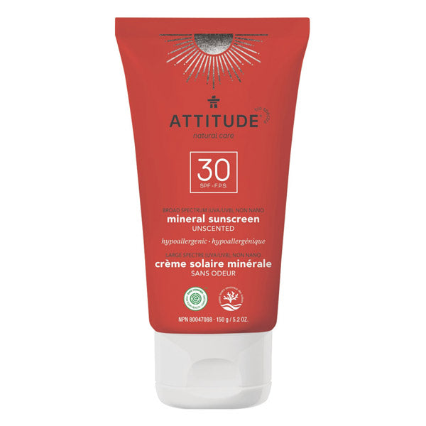 Attitude Moisturizer Mineral Sunscreen SPF 30 - Unscented