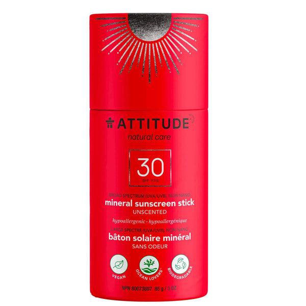 Attitude Sunscreen Stick SPF 30 - Unscented