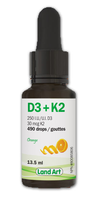 Land Art Organic Vitamin D3 & K2