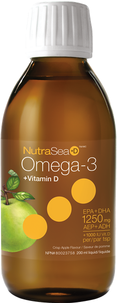 NutraSea+D Omega-3 with Vitamin D -  Liquid - Crisp apple