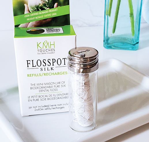 KMH Touches Flosspot Pure Silk Dental Floss