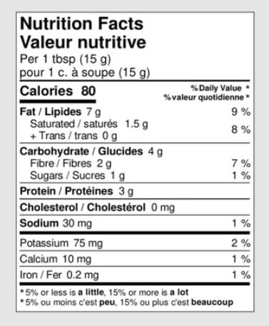 Fatso Maple Peanut Butter Nutrition Facts