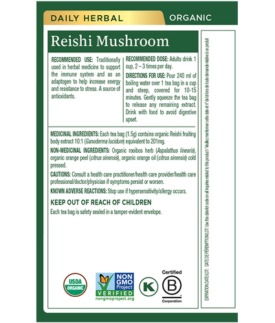 Traditional Medicinals Organic Reishi Mushroom Tea