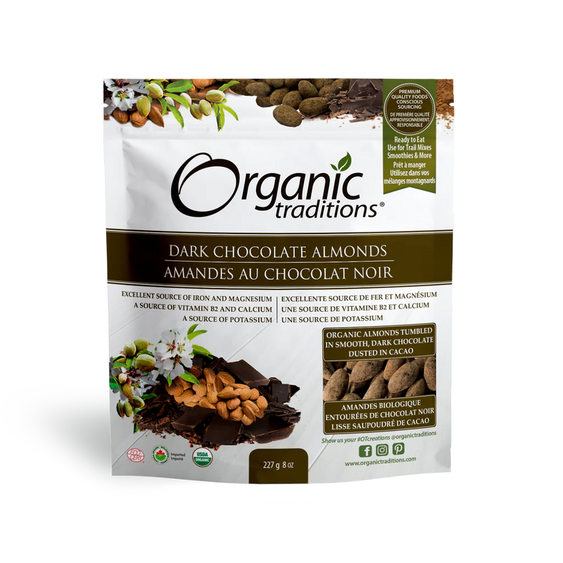 Organic Traditions Dark Chocolate  Almonds
