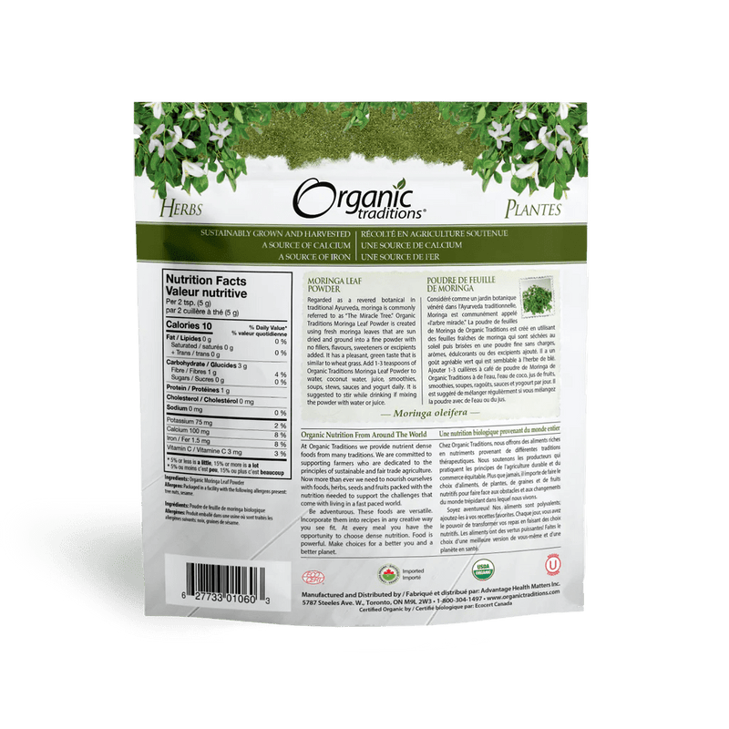 Organic Traditions Moringa Leaf Powder