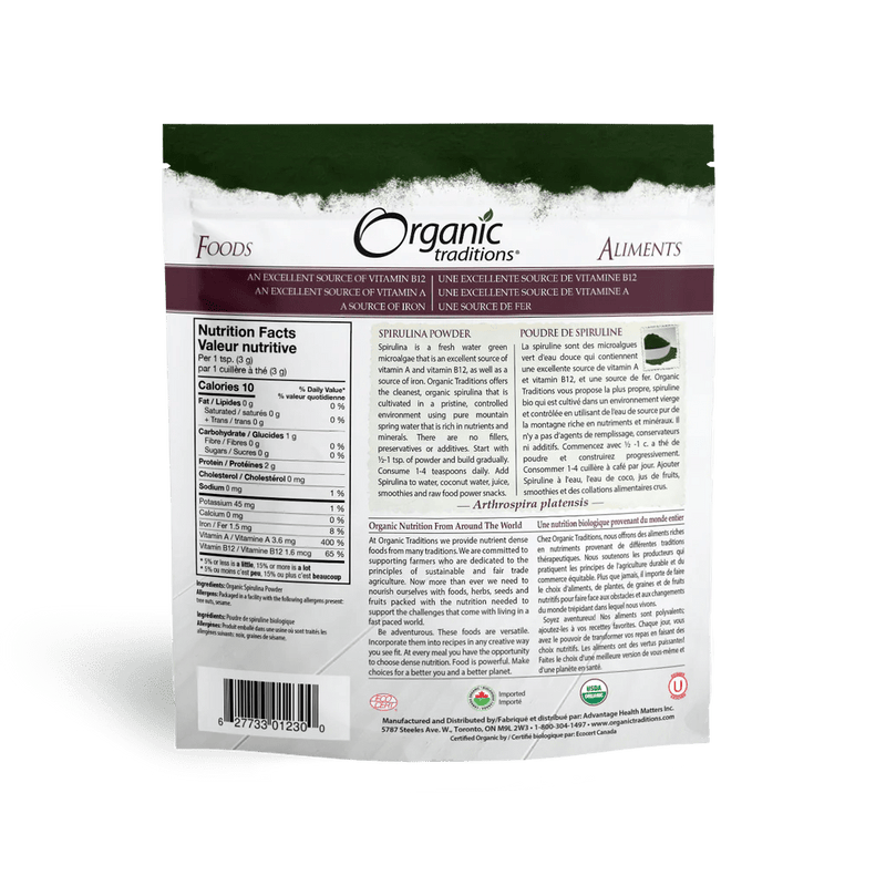 Organic Traditions Spirulina Powder