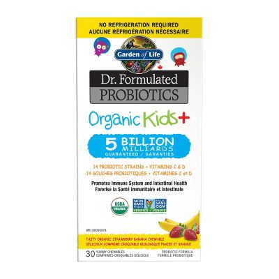 Garden of Life Dr. Formulated Probiotics Organic Kids+ 5 Billion CFU Shelf Stable