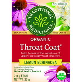 Traditional Medicinals Throat Coat Lemon Echinacea